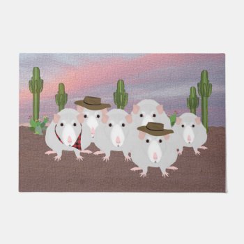 Desert Rats Large Doormat by ellejai at Zazzle