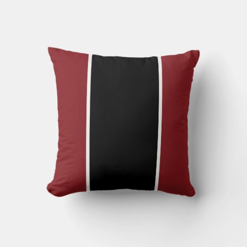 Desert Red and Black Throw Pillow