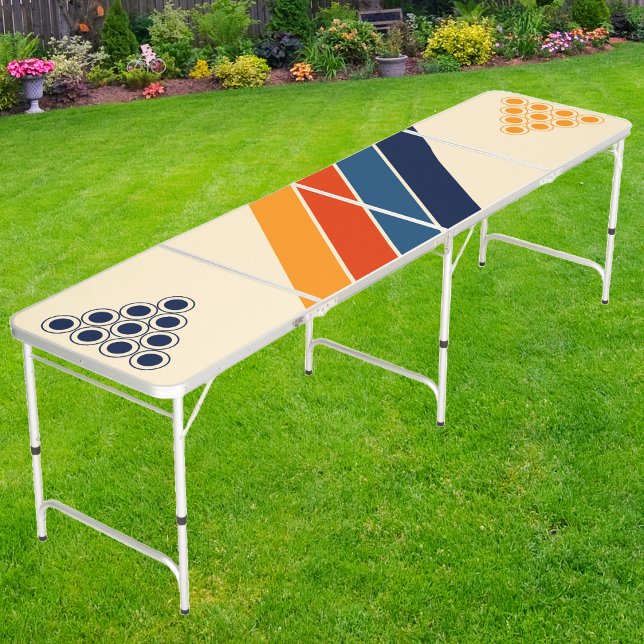 Desert Retro Rainbow Striped Beer Pong Table (Creator Uploaded)