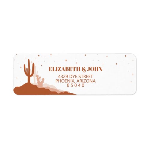 Desert Return Address Label Stickers