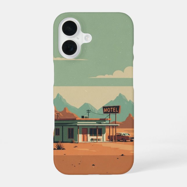 Desert Road Motel iPhone Case (Back)