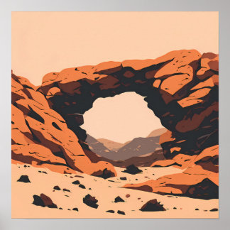 Desert Rock Arch Landscape Canyon Wall Art