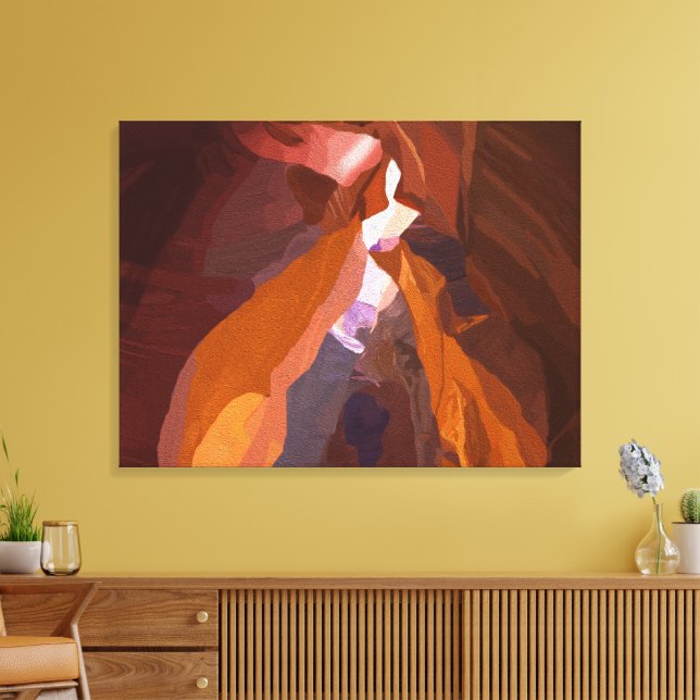 Desert Rock Formation  Canvas Print (Insitu(LivingRoom))
