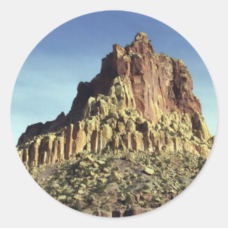 Desert Rock Mountain Peak Landscape Photo Classic Round Sticker