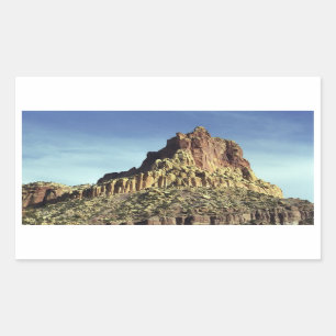 Desert Rock Mountain Peak Landscape Photo Rectangular Sticker