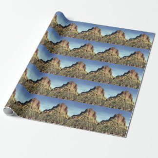 Desert Rock Mountain Peak Landscape Photo Wrapping Paper