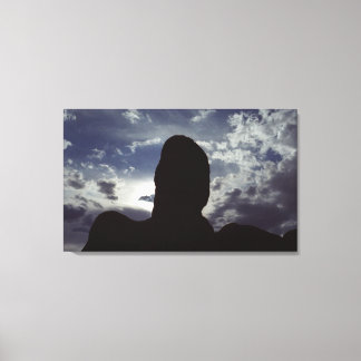 Desert Rock Silhouette: Arches National Park Photo Canvas Print