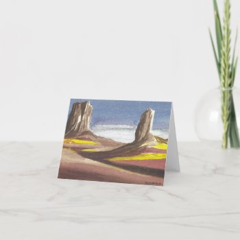 Desert Rocks Oil Painting Print Note Card by ScrdBlueCollectibles at Zazzle