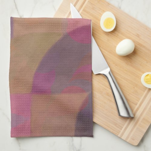 Desert Rose Arches – Warm Abstract Geometry Kitchen Towel