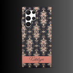 Desert Rose Charm  Samsung Galaxy S22 Ultra Case<br><div class="desc">Samsung Case: Add a touch of rustic elegance to your Samsung phone with this Western-inspired case. Featuring a bold mix of pink, beige, and yellow gold details on a charcoal black background, this case combines style with durability. Designed to protect your phone from scratches and drops, it adds a sleek...</div>