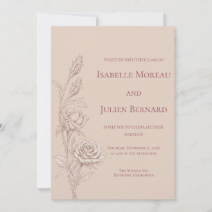 Desert Rose – Dune & Bloom Wedding Invitation