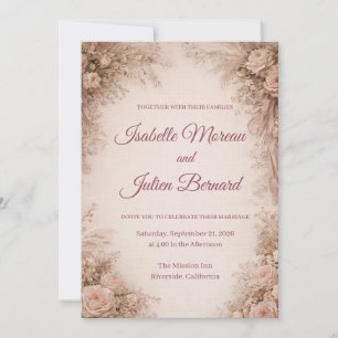 Desert Rose – Dune & Bloom Wedding Invitation