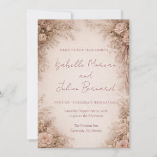 Desert Rose – Dune & Bloom Wedding Invitation