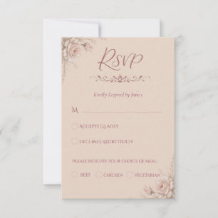 Desert Rose — Dune & Bloom Wedding RSVP Card