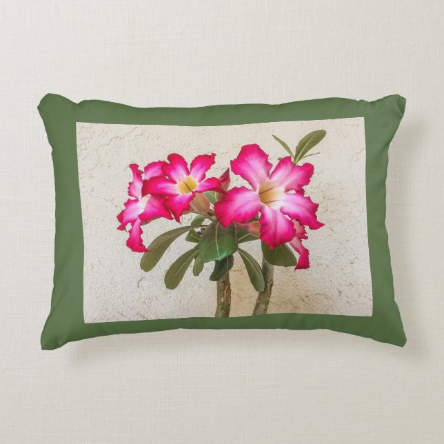 Desert Rose Flowers  Accent Pillow (Front)