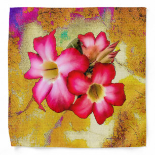 Desert Rose Flowers on Sand Bandana