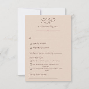 Desert Rose - Minimalist RSVP Card