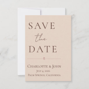 Desert Rose – Minimalist Wedding Save the Date