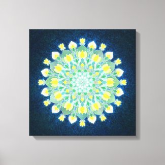 “Desert Rose Nocturne” Stretched Canvas Print