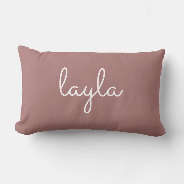 Desert Rose Personalized Baby Name Throw Pillow (Front)