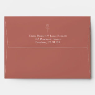 Desert Rose Wedding Envelope – Minimalist Boho