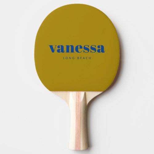 Desert Sage Minimal Modern Classic Name Ping Pong Paddle