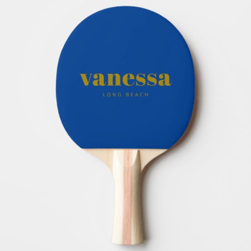 Desert Sage Reverse Minimal Modern Classic Name Ping Pong Paddle