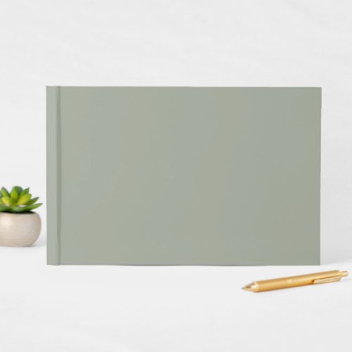 Desert Sage Solid Color Guest Book