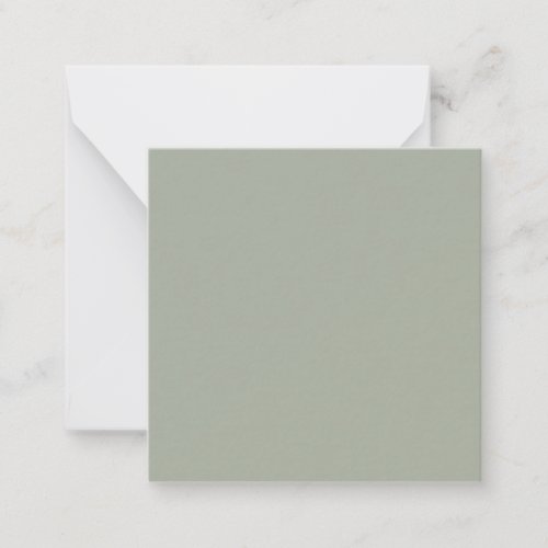 Desert Sage Solid Color Note Card