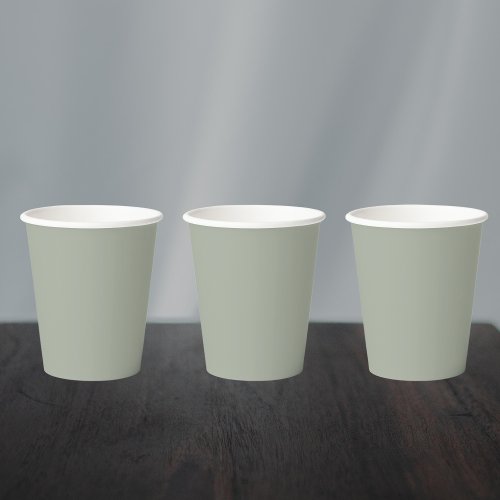 Desert Sage Solid Color Paper Cups