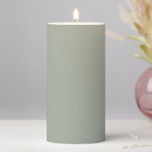 Desert Sage Solid Color Pillar Candle