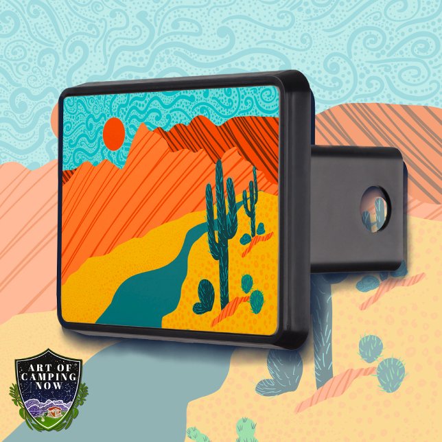 Desert Saguaro Landscape Hitch Cover (Creator Uploaded)