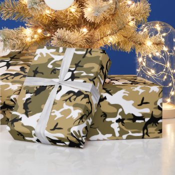 Desert Sand Camo Wrapping Paper by JerryLambert at Zazzle