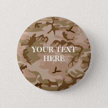 Desert Sand Camouflage Button by ForEverProud at Zazzle