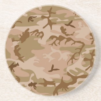 Desert Sand Camouflage Coaster by ForEverProud at Zazzle