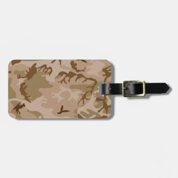 Desert Sand Camouflage Personalized Luggage Tag by ForEverProud at Zazzle