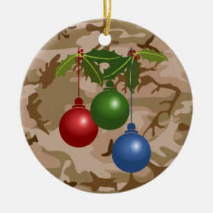 Desert Sand Camouflage Round Ornament
