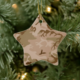 Desert Sand Camouflage Star Ornament