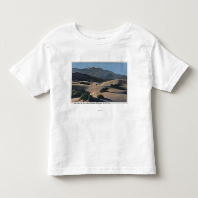 Desert Sand Dunes and Snow-Capped Mountains Toddler T-shirt (Front)
