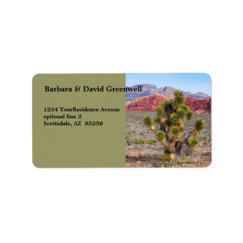 Desert Scene Landscape Return Address Label