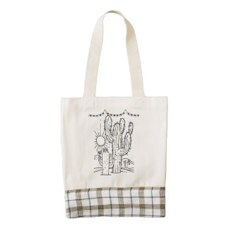 Desert scene on a tote bag