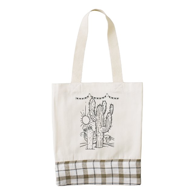 Desert scene on a tote bag (Front)