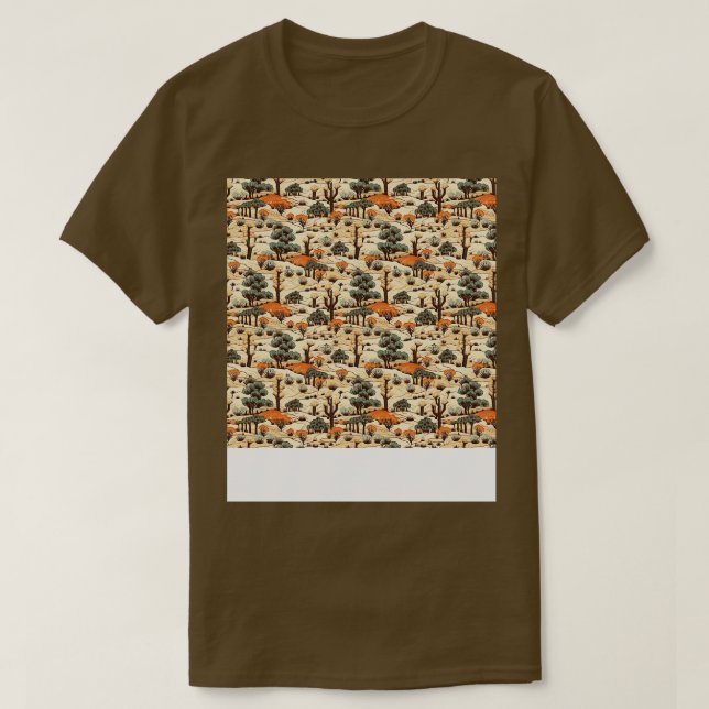 Desert Seamless Pattern Sand Dune Sahara Quicksand T-Shirt (Design Front)