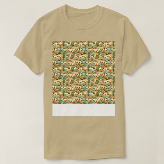 Desert Seamless Pattern Sand Dune Sahara Quicksand T-Shirt (Design Front)