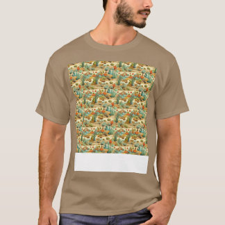 Desert Seamless Pattern Sand Dune Sahara Quicksand T-Shirt