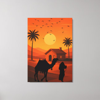 Desert Serenity at Sunset Canvas Print