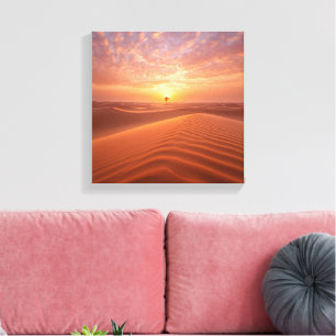 Desert Serenity – Golden Dunes at Sunset Fine Art Canvas Print