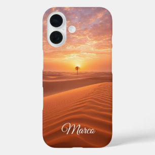 Desert Serenity – Golden Dunes at Sunset Fine Art iPhone 16 Case
