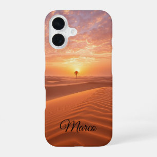 Desert Serenity – Golden Dunes at Sunset Fine Art iPhone 16 Case