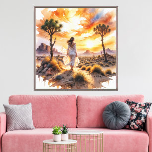 Desert Serenity: Mystical Journey Through the Sand Canvas Print